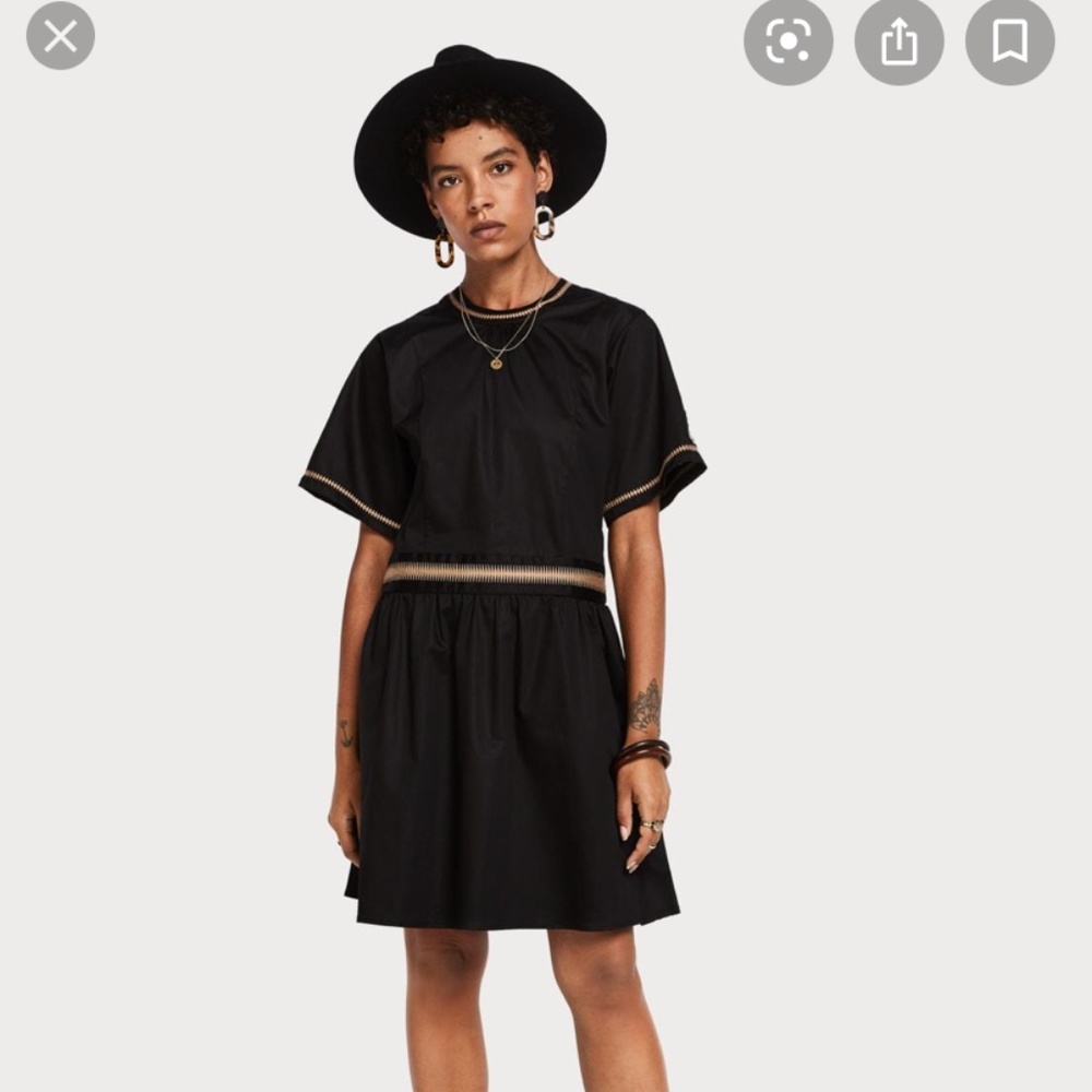 scotch and soda Embroidered Artwork dress